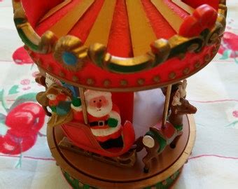 Vintage carousel music box – Etsy