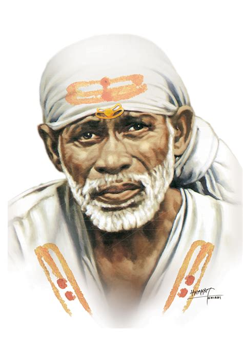 Sai Baba Face Painting | Saibaba Paintings /Photos/Images - Sai Art Online