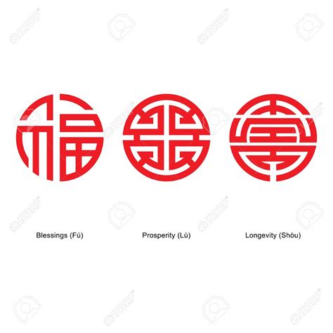 Chinese lucky symbols : Fu Lu Shou | Chinese symbols, Chinese symbol ...