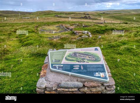 Excavated remains of the Upper House at Underhoull on Unst, a Viking ...