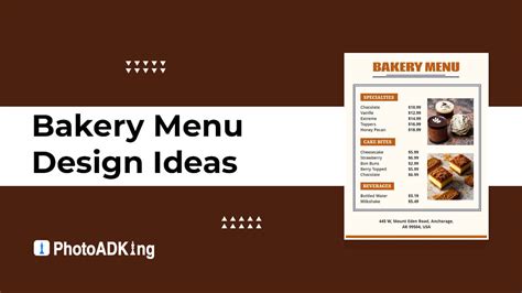 Bakery Menu Design Ideas, Examples, and Samples