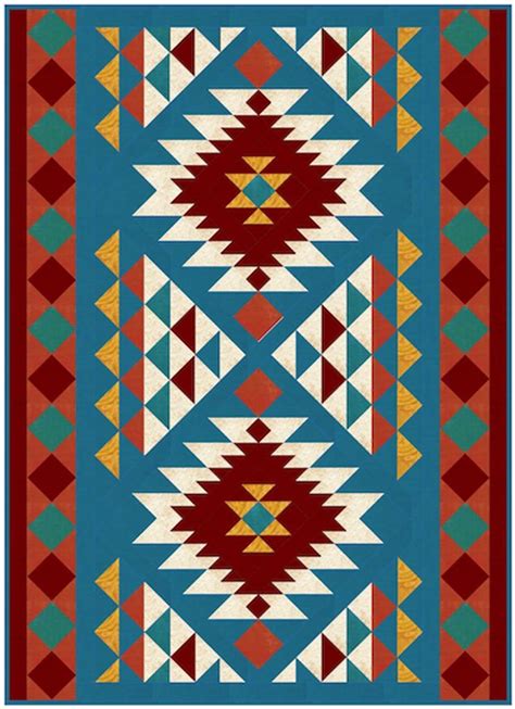 Southwest Style Throw - 56"x 78" | Craftsy | Native american quilt patterns, American quilts ...