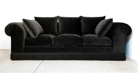 2024 Latest Black Velvet Sofas