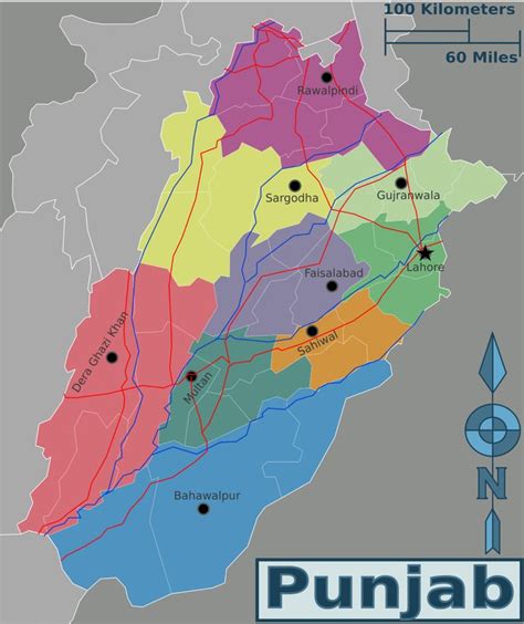 Pakistan map, Punjab, Pakistan