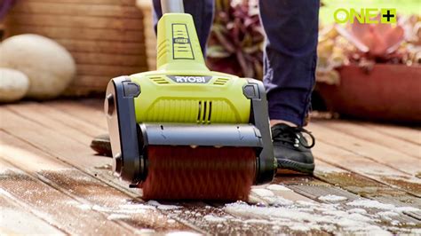 RYOBI 18V ONE+ Cordless Patio Cleaner With Scrubbing Brush [RY18PCB] - YouTube