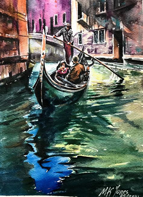 Gondola Ride Original Watercolour Painting of Venice | Etsy