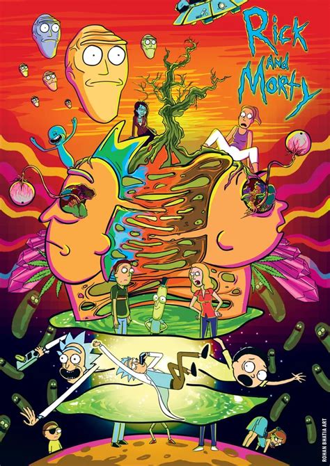 Rick and Morty trippy illustration - digital art : rickandmorty | Rick ...