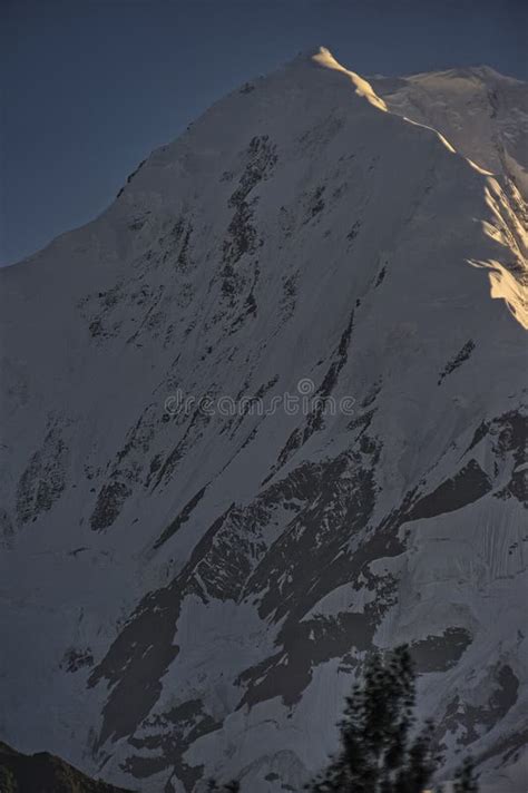 Rakaposhi Peak 7788m from Hunza Valley, Gilgit Northern Pakistan. Passu Region Stock Image ...