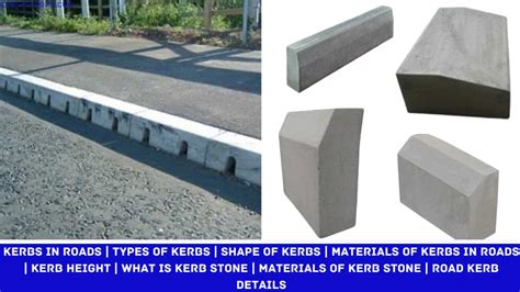 Kerbs In Roads | 4 Different Types of Kerbs | Shape of Kerbs | Materials of Kerbs in Roads ...