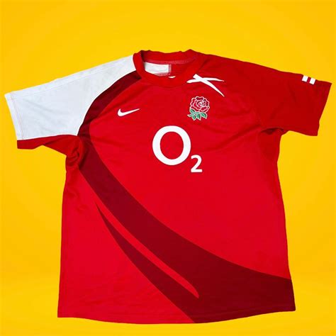 England rugby shirt Vintage England Nike away red... - Depop