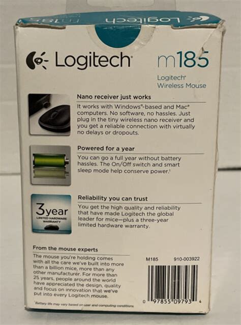 Logitech Wireless Mouse M185 - Silver for sale online | eBay