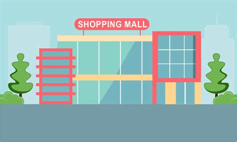 Shopping mall outside composition mall building illustration 36101313 ...