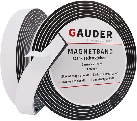 GAUDER Magnetic Tape Extra Strong | Magnet Strips Extremely Self Adhesive | Magnet Roll: Amazon ...