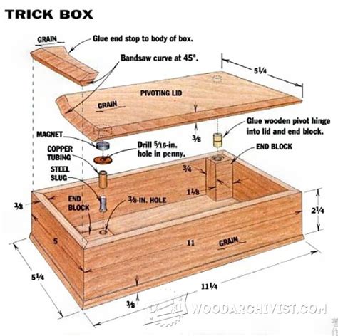 #1444 Trick Box Plans • WoodArchivist