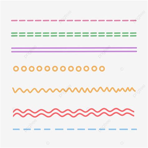 Color Underline PNG Transparent, Underline Color Cartoon Collection, Underline, Doodle ...