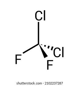 Chemical Structure Dichlorodifluoromethane Freon12 Ccl2f2 Stock Vector ...