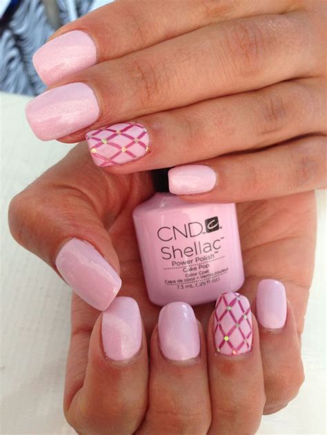 CND Shellac Cake Pop and Sultry Sunset Nail Art | Shellac nail art ...