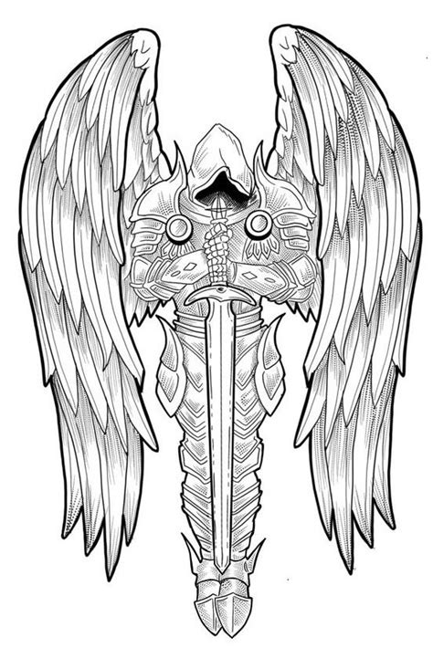 Angel Warrior Tattoo, Warrior Tattoos, Angel Tattoo Men, Wings Tattoo ...