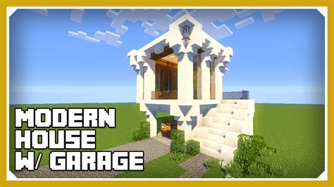 Minecraft: How To Build A Small Modern House W/ Garage Tutorial (Easy Survival Minecraft House ...