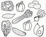Vegetables Coloring Page sketch template