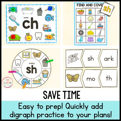 Digraphs Activities, Centers & Games | Digraph Phonics Activities – Fun ...