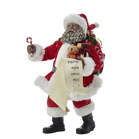 Classic African American Santa Claus Figurine by Kurt S. Adler | The ...