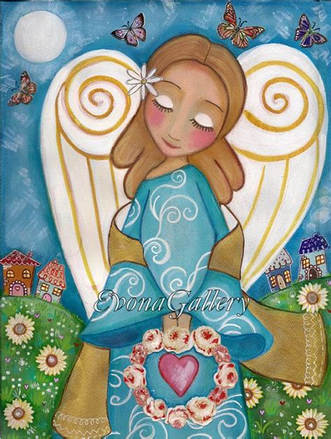 Angel of Love, Print , Art Print, Present, Gift, Mixed Media, Wall Decore by Evona in 2021 | Art ...