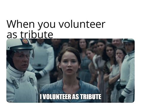 When you volunteer as tribute : r/Hungergames