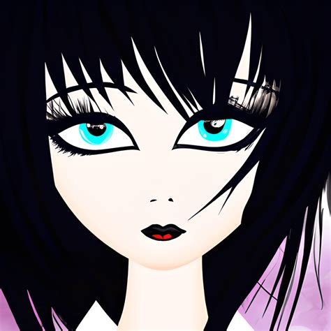 Beautiful Emo Girl in Anime Style · Creative Fabrica