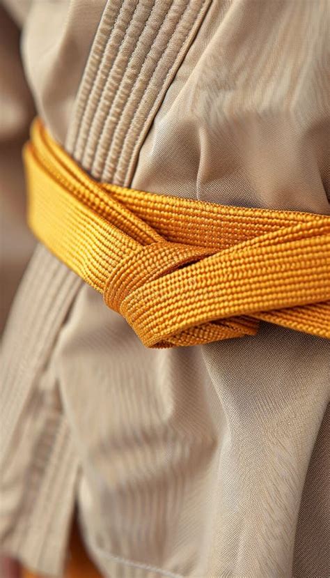 Karate Belt Tying in Dojo Symbol of Discipline and Tradition in Summer ...