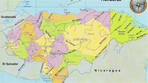 Mapa hidrográfico de Honduras, su historia y significado