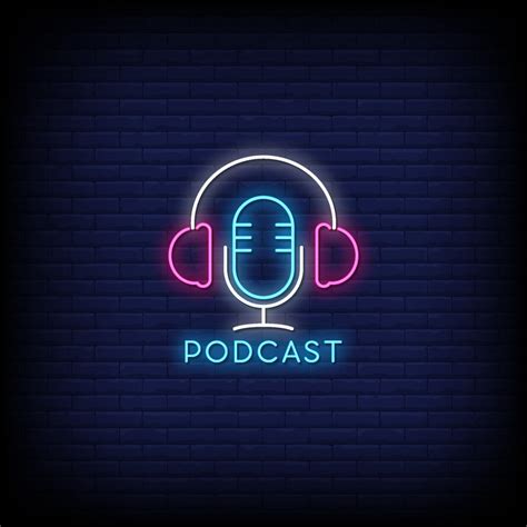 Podcast Neon Signs Style Text Vector 2185812 Vector Art at Vecteezy