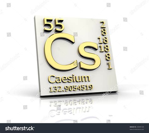 Caesium Form Periodic Table Of Elements Stock Photo 24009109 : Shutterstock