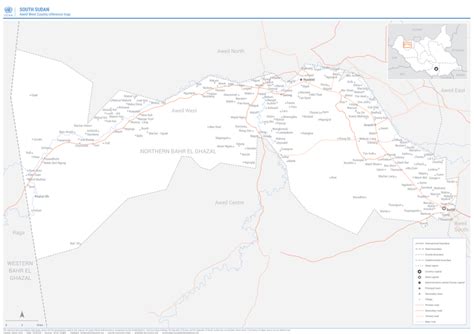 South Sudan: Aweil West County reference map (As of March 2020) | OCHA