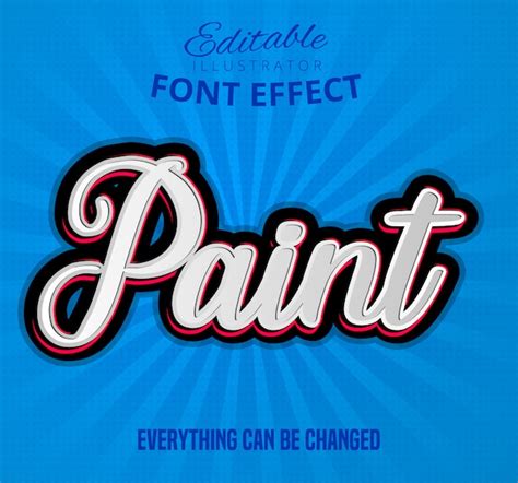 Premium Vector | Paint text, editable font effect