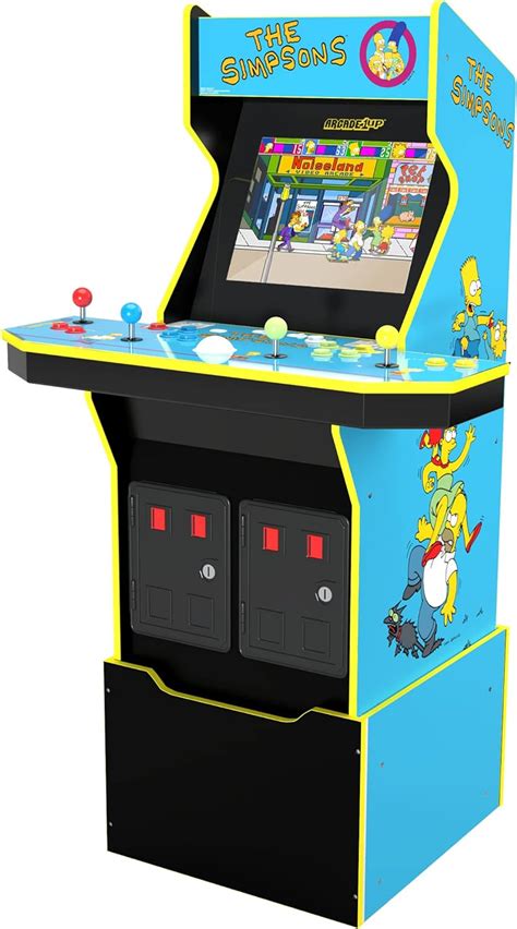 Arcade1UP The Simpsons Live Arcade Cabinet with Riser & Lit Marquee (4 ...