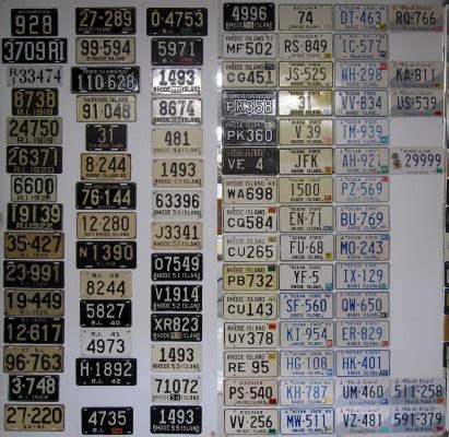 Rhode Island License Plate History