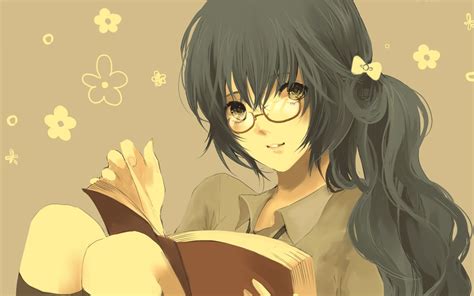 Anime Girl Reading Books Wallpapers - Wallpaper Cave