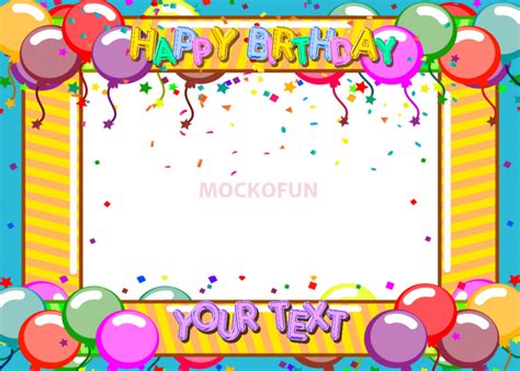 🎂 Birthday Frames for Photo Editing Online - MockoFUN