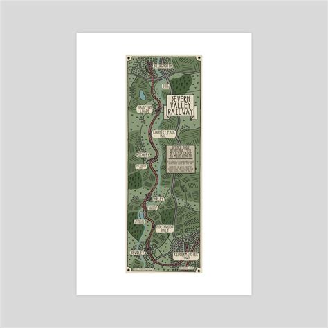 Severn Valley Railway Illustrated Map, an art print by Harry Todhunter ...