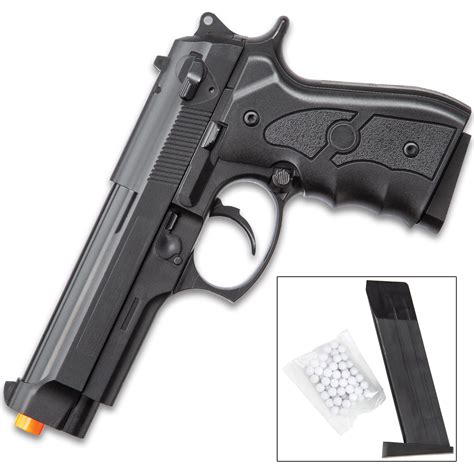 M9 Beretta Spring Airsoft Pistol with Lanyard Ring - BUDK.com