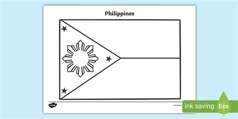 Philippines Flag Colouring Sheet – Twinkl Resources