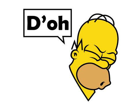 Homer Simpson d'oh Face Cutting File for Silhouette Cameo, .svg and .png, Craft Designe, Digital ...