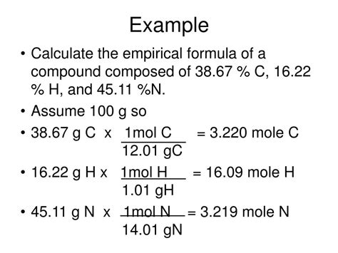 PPT - Empirical Formula PowerPoint Presentation, free download - ID:339726