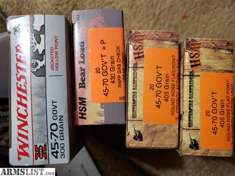 ARMSLIST - For Sale: Winchester HSM 45-70 ammunition