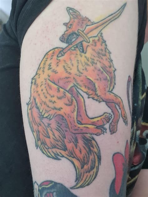 My red wolf : r/traditionaltattoos