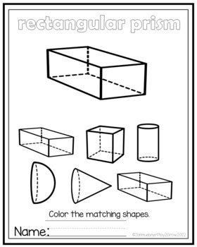 FOCUS 3D SHAPE - RECTANGULAR PRISM - Worksheets Activities | TPT