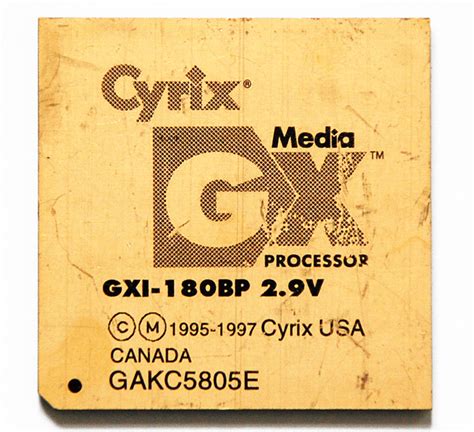 Cyrix MediaGX - CPU MUSEUM - MUSEUM OF MICROPROCESSORS & DIE PHOTOGRAPHY