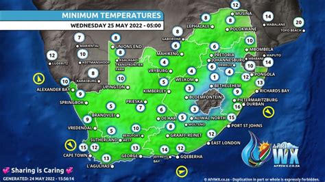 Southern Africa Weather Forecast Maps Wednesday 25 May 2022 - AfriWX