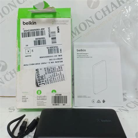 BELKIN BOOST CHARGE POWER BANK 10K 4597815-Simon Charles Auctioneers